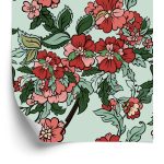 Behang Prachtige Kleurrijke Bladeren En Bloemen