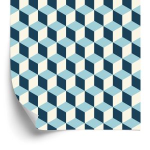 Behang 3D-Kubussen In Retrostijl