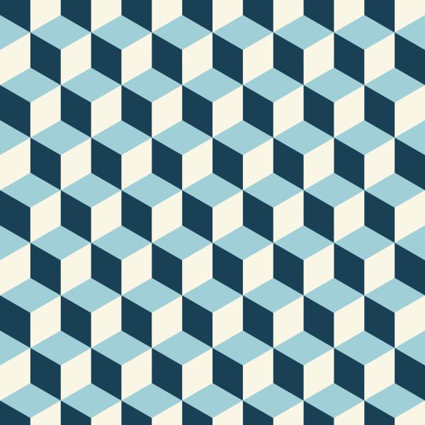 Behang 3D-Kubussen In Retrostijl - Afbeelding 2