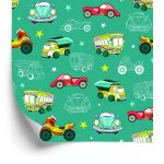 Behang Voor Kinderen - Kleurrijke Auto's En Motorfietsen