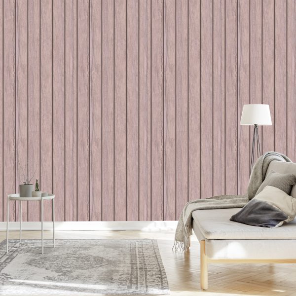 Behang Houten Planken In Pastelkleuren - Afbeelding 3