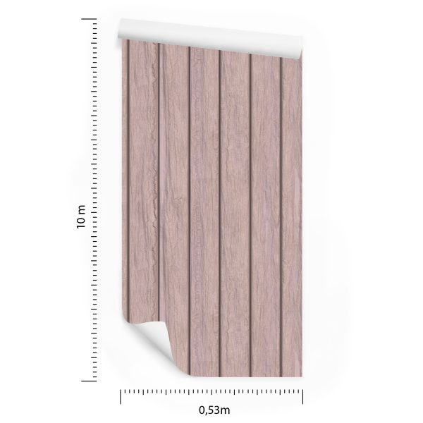 Behang Houten Planken In Pastelkleuren - Afbeelding 8
