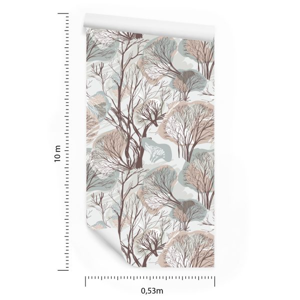 Behang Bomen In Het Herfstbos - Afbeelding 8