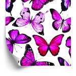 Behang Voor Kinderen - Roze Vlinders