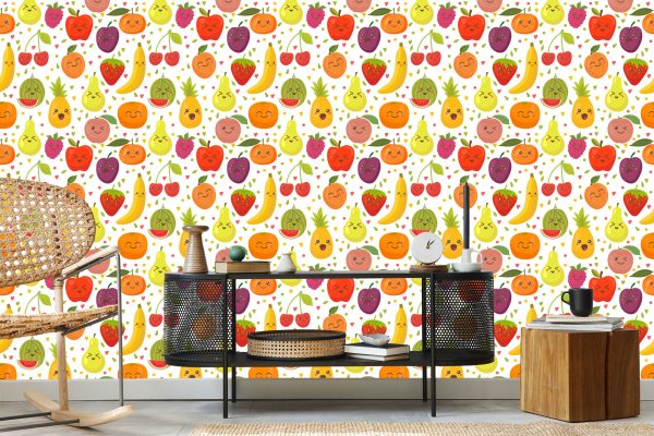Behang Voor Kinderen - Happy Sweet Fruits - Afbeelding 5