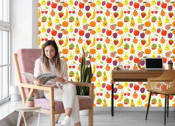 Behang Voor Kinderen - Happy Sweet Fruits - Afbeelding 7