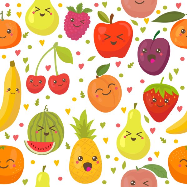 Behang Voor Kinderen - Happy Sweet Fruits - Afbeelding 2