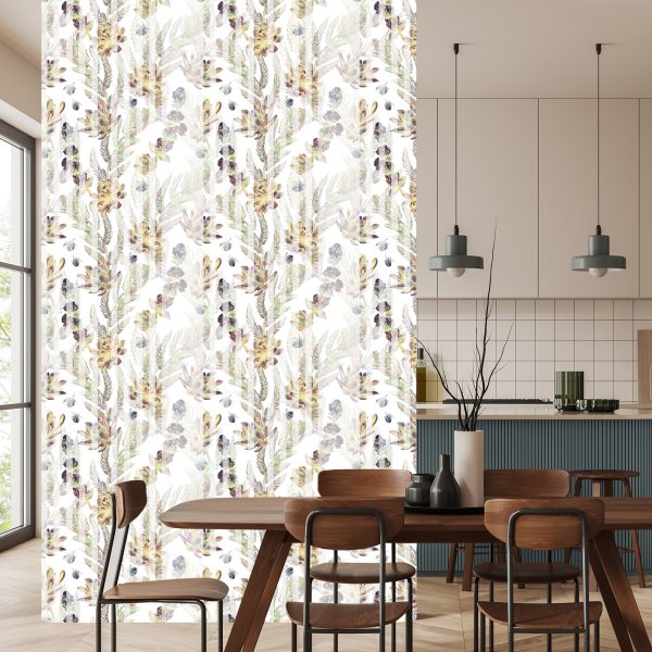Behang Vintage Stijl Vetplanten En Varens - Afbeelding 4