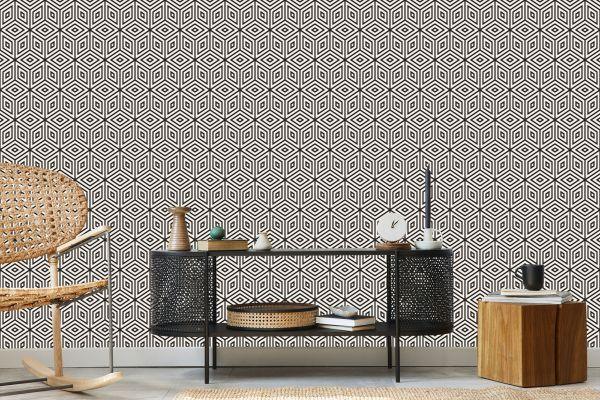 Behang Geometrisch - Kubussen En Diamanten - Afbeelding 5