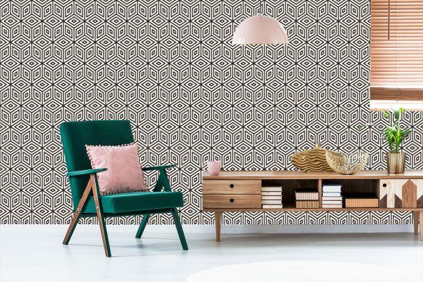Behang Geometrisch - Kubussen En Diamanten - Afbeelding 6