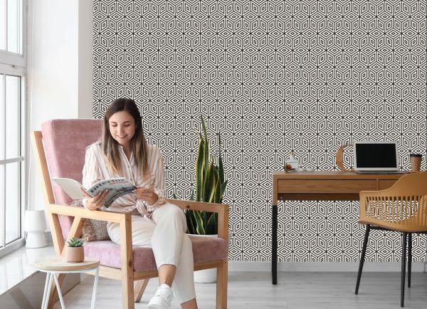 Behang Geometrisch - Kubussen En Diamanten - Afbeelding 7
