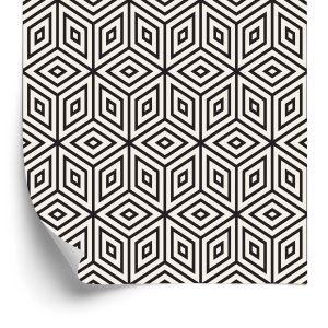Behang Geometrisch - Kubussen En Diamanten