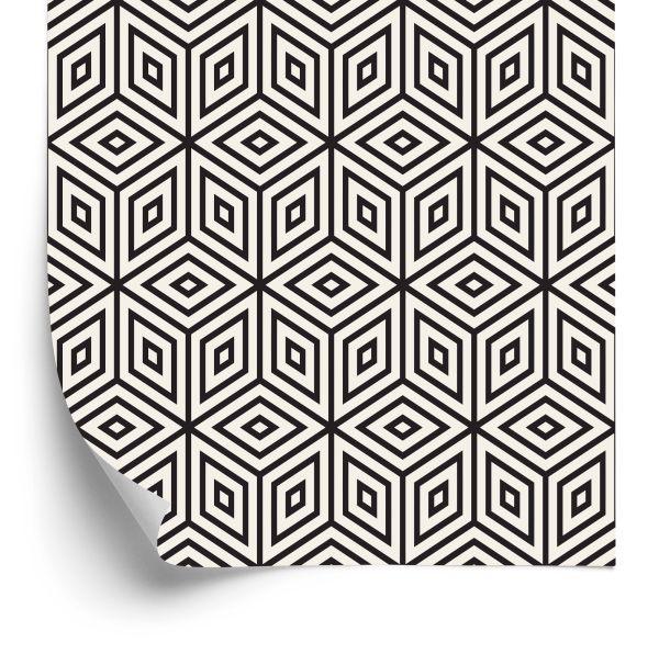 Behang Geometrisch - Kubussen En Diamanten