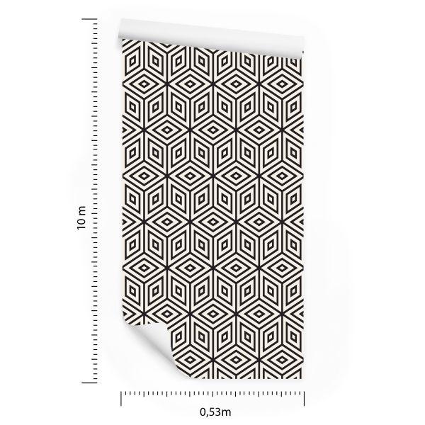 Behang Geometrisch - Kubussen En Diamanten - Afbeelding 8
