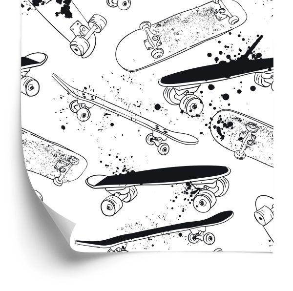 Behang Graffiti-Skateboards