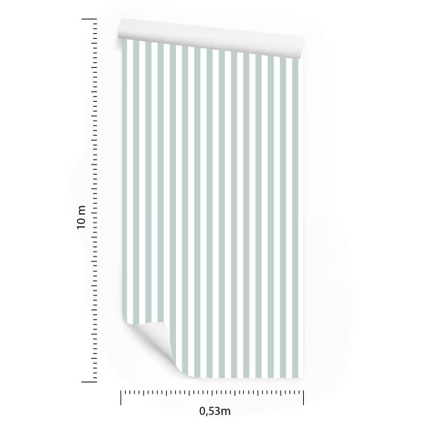 Behang Wit - Grijze Verticale Strepen - Afbeelding 8