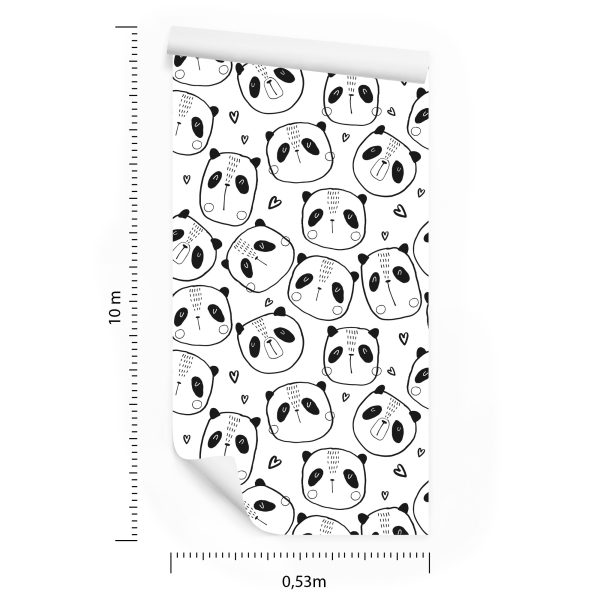 Behang Panda's Met Hartjes - Afbeelding 8