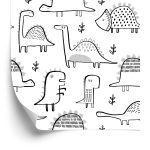 Behang Voor De Babykamer, Dinosaurussen, Planten, Natuur