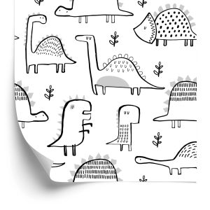 Behang Voor De Babykamer, Dinosaurussen, Planten, Natuur