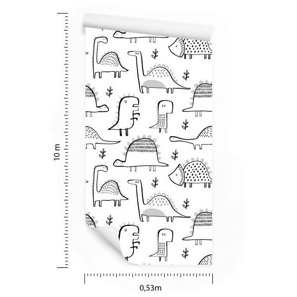 Behang Voor De Babykamer, Dinosaurussen, Planten, Natuur - Afbeelding 8