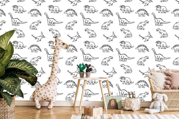 Behang Voor Kinderen Met Dinosaurussen Dieren - Afbeelding 5