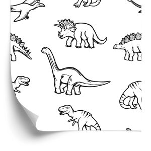 Behang Voor Kinderen Met Dinosaurussen Dieren