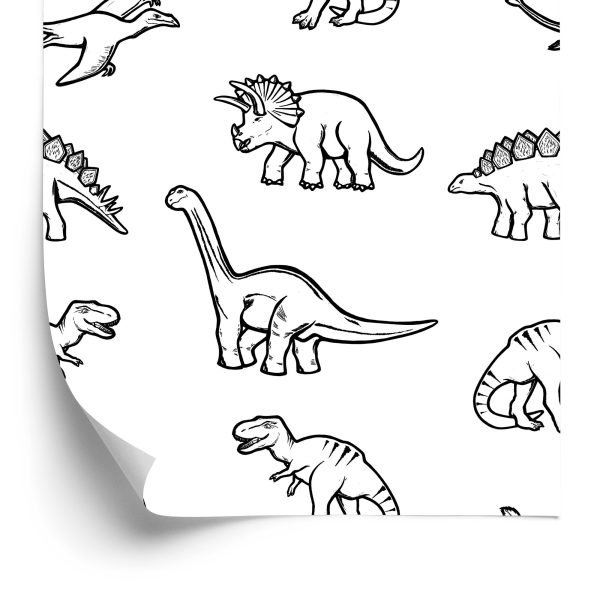 Behang Voor Kinderen Met Dinosaurussen Dieren