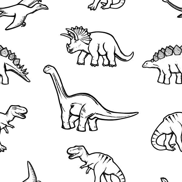 Behang Voor Kinderen Met Dinosaurussen Dieren - Afbeelding 2