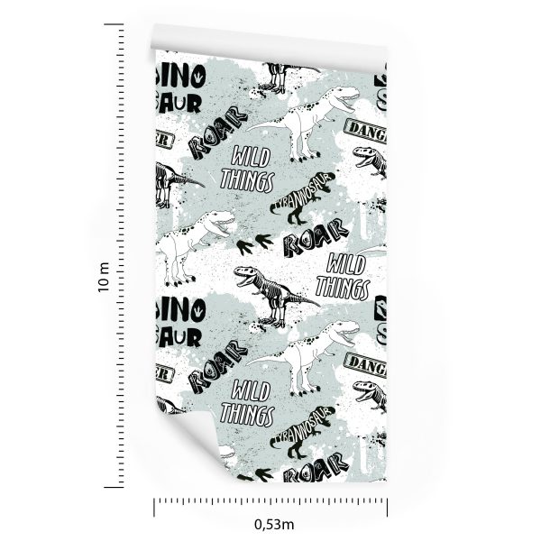 Behang De Dinosaurussen Dieren Voor De Babykamer - Afbeelding 8