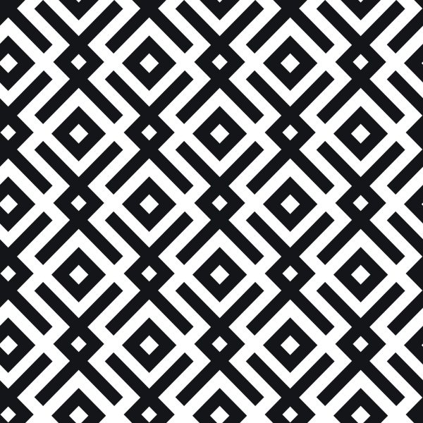 Behang Zwart-Wit Geometrisch Patroon - Afbeelding 2