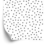 Behang Minimalistische Zwarte Stippen
