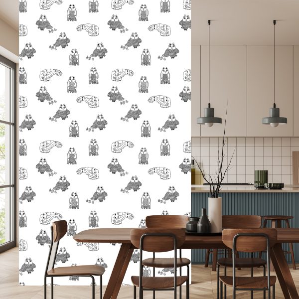 Behang Slapende Uilen - Afbeelding 4