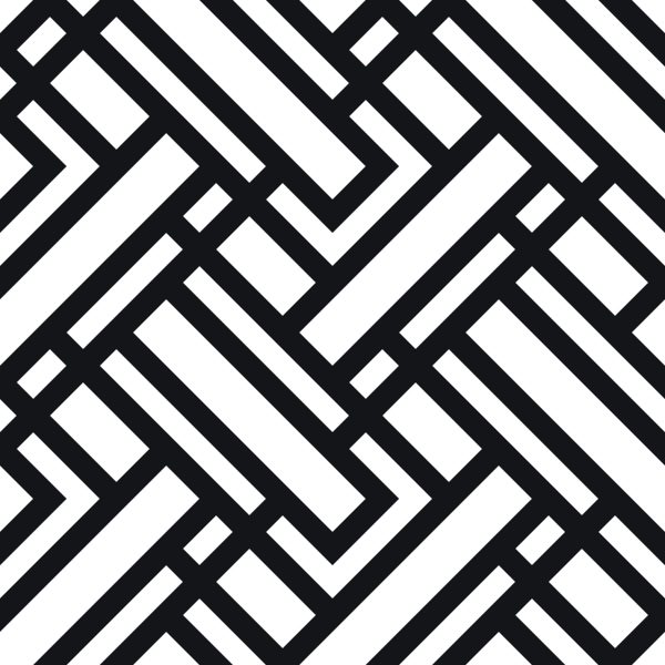 Behang Zwart-Witte Geometrische Patronen - Afbeelding 2