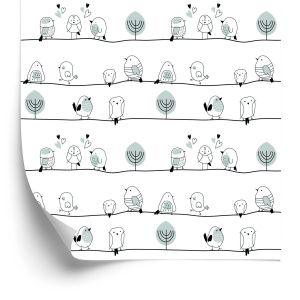 Behang Vogels En Bomen