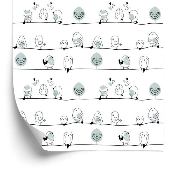 Behang Vogels En Bomen