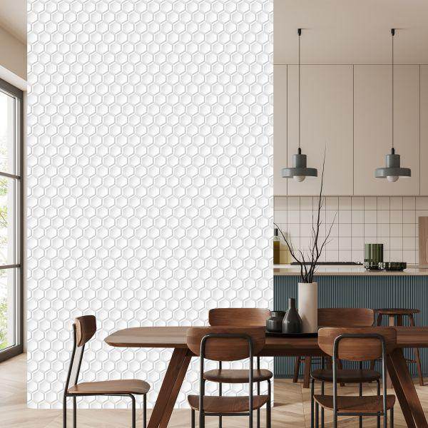 Behang Optische 3D Geometrische Figuren Slaapkamer - Afbeelding 4