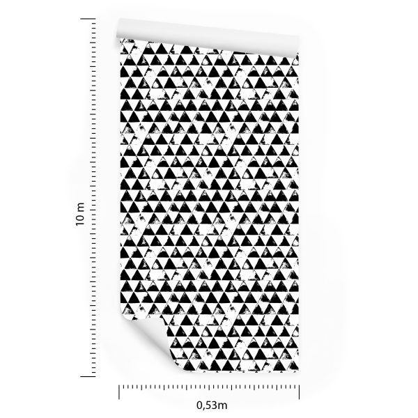 Behang Zwart-Witte Driehoeken - Afbeelding 8