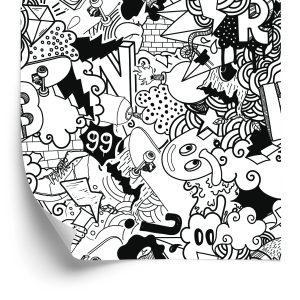 Behang Trendy Graffiti