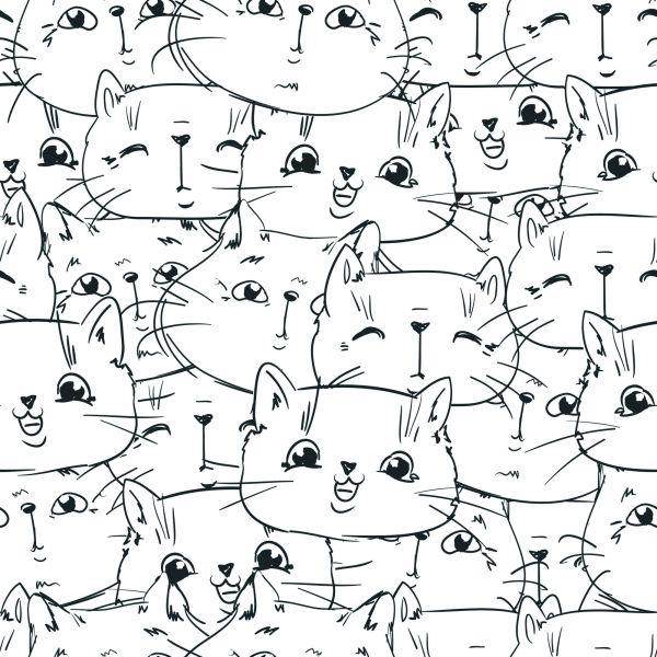 Behang Voor Kinderen - Kleine Katten - Afbeelding 2