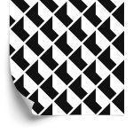 Behang Zwart-Witte Geometrische Patronen