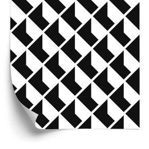 Behang Zwart-Witte Geometrische Patronen