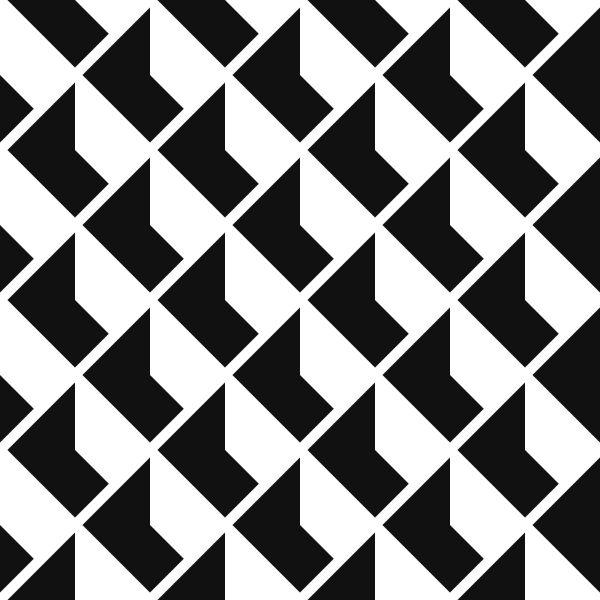 Behang Zwart-Witte Geometrische Patronen - Afbeelding 2