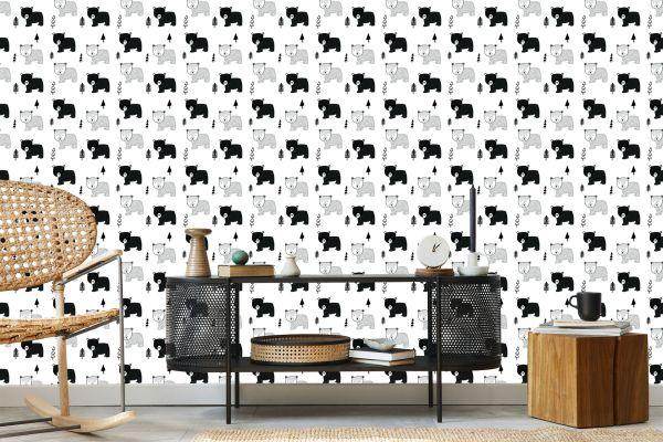 Behang Voor Kinderen - Beren En Kerstbomen - Afbeelding 5