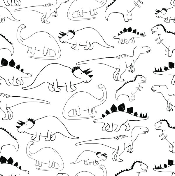 Behang Met Dinosaurussen Voor De Kinderkamer - Afbeelding 2