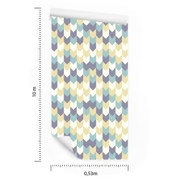 Behang Kleurrijke Geometrische Patronen - Afbeelding 8