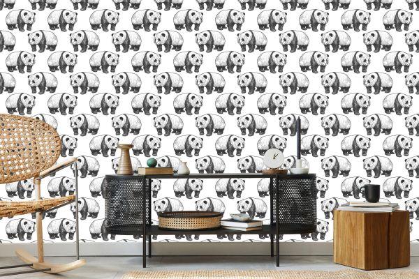 Behang Lopende Panda's - Afbeelding 5