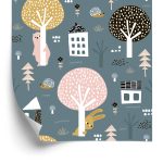 Behang Planten Boom Teddyberen