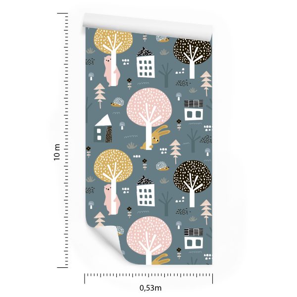 Behang Planten Boom Teddyberen - Afbeelding 8