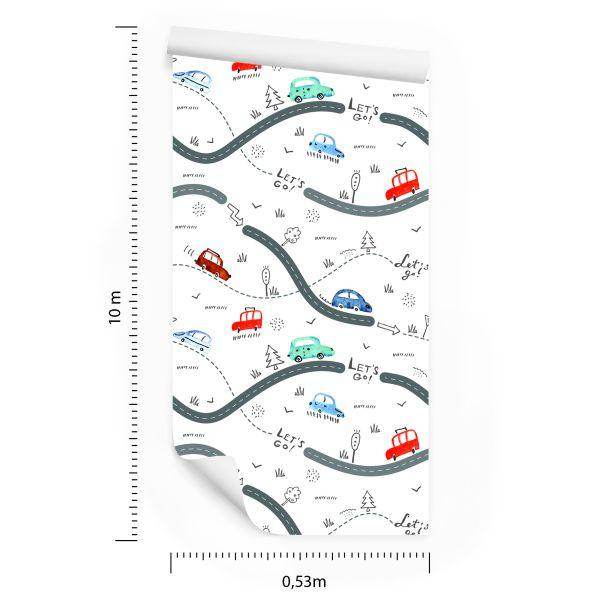 Behang Voor Een Babykamer, Auto's, Kinderkamer - Afbeelding 8