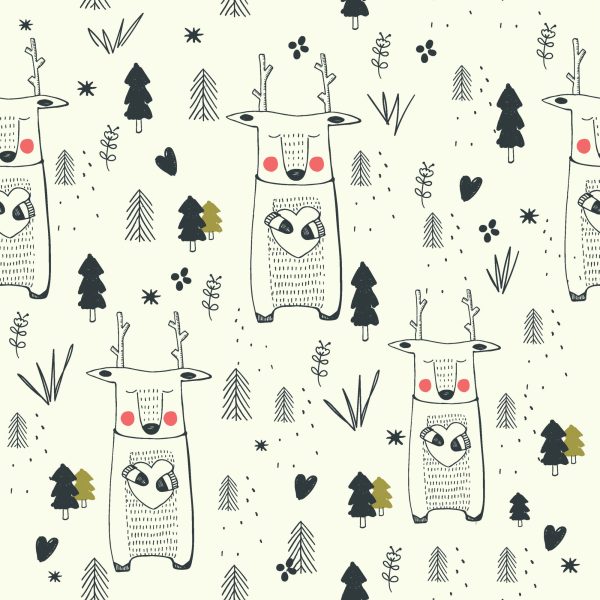 Behang Voor Kinderen - Herten In Het Bos - Afbeelding 2